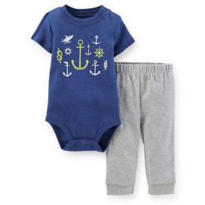 Carters Baby Boy Bodysuit Pant Set Clothes Anchor